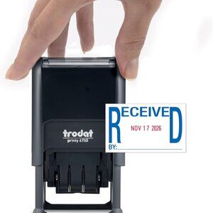 Printy 4750 Date Stamp with English Message Received – Self Inking, Red Ink Date